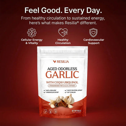 Garlic Supplement with Allicin Support – Odorless Aged Garlic Extract Capsules for Daily Immune, Heart & Wellness Support – High Potency Garlic Formula